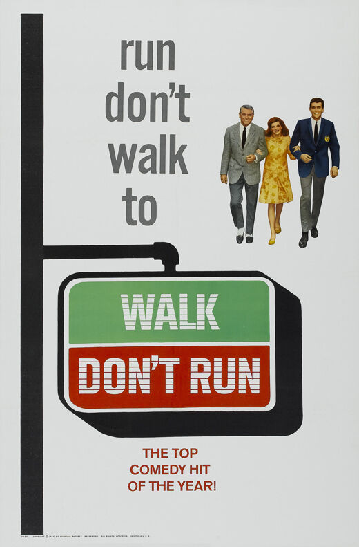 Walk Don't Run Movie Poster 27x40