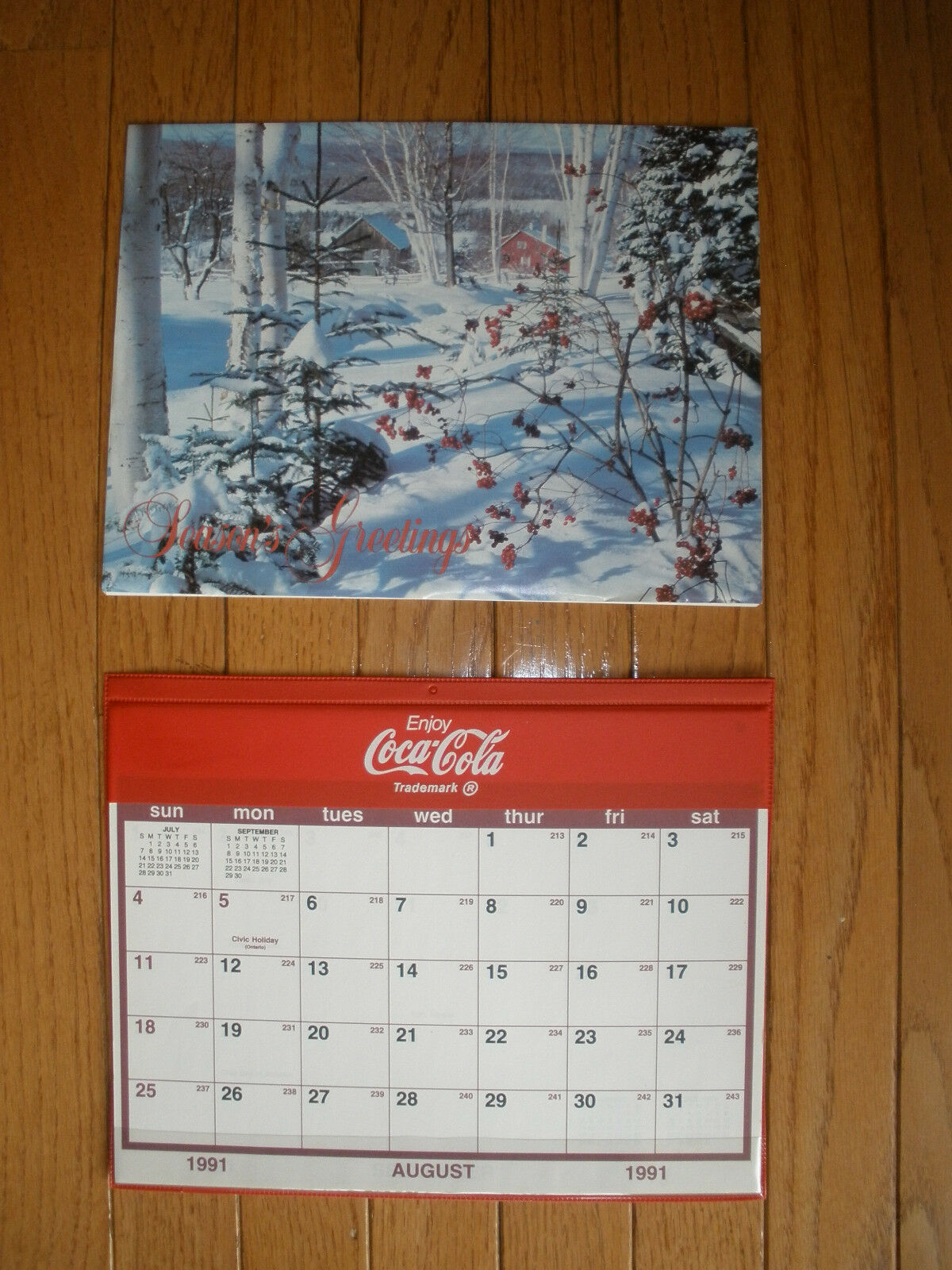1991 Coca Cola Desk Calendar - New Old Stock