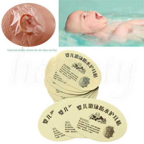 20~50pcs Kids Baby Infant Bath Swimming Waterproof Ear Paste Stickers Earplugs