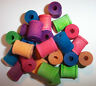 25 Bird Toy Parts Colored Wood Spools 3/4" Wooden Parrot Toy Parts W/ Hole New
