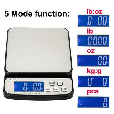 110 Lb X 0.1oz Digital Postal Shipping Scale Weight Postage Adapter + 3x Battery