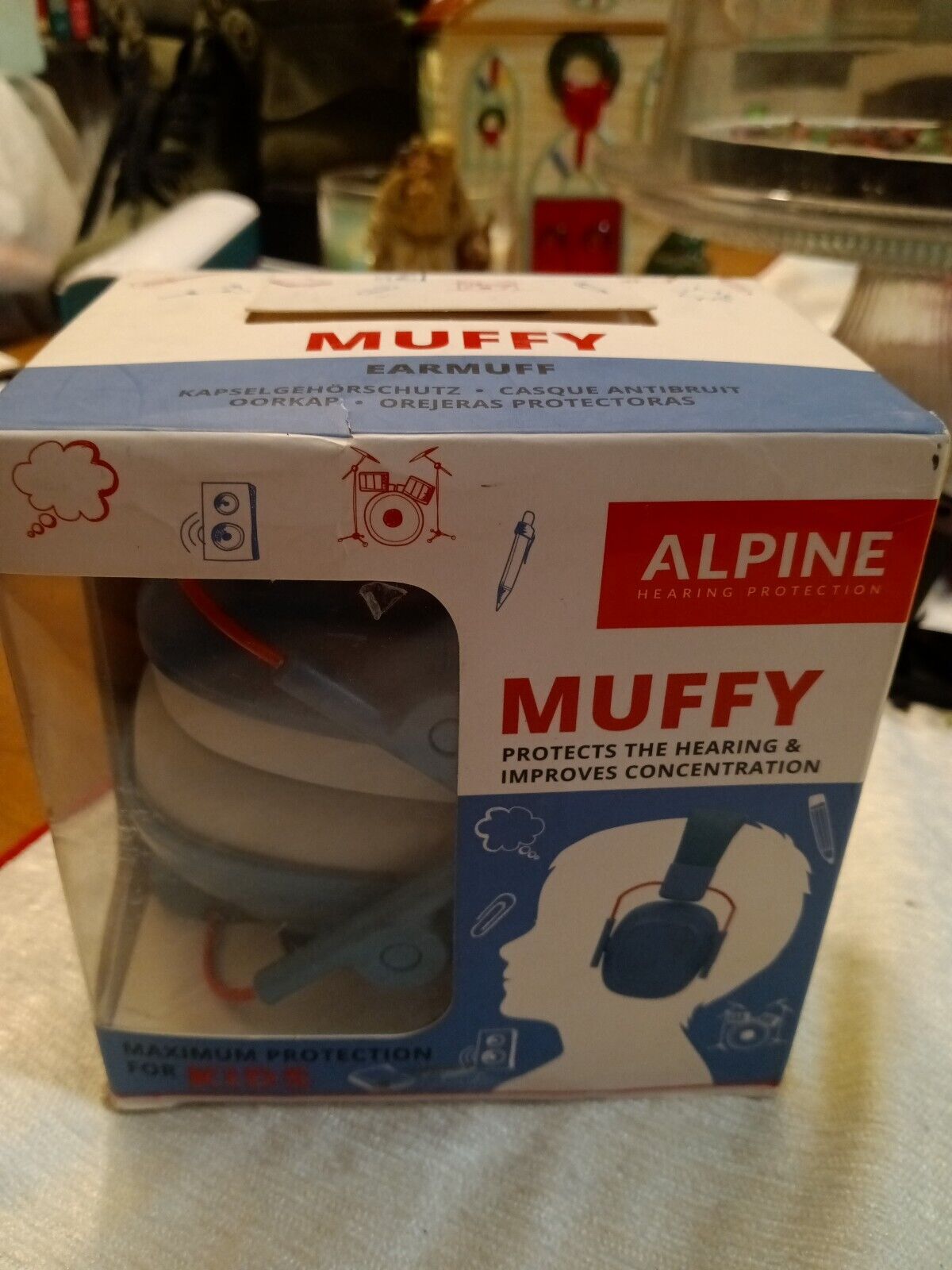 Alpine Muffy Baby Ear Protection Travel Ear Muff Adjustable Kids Blue