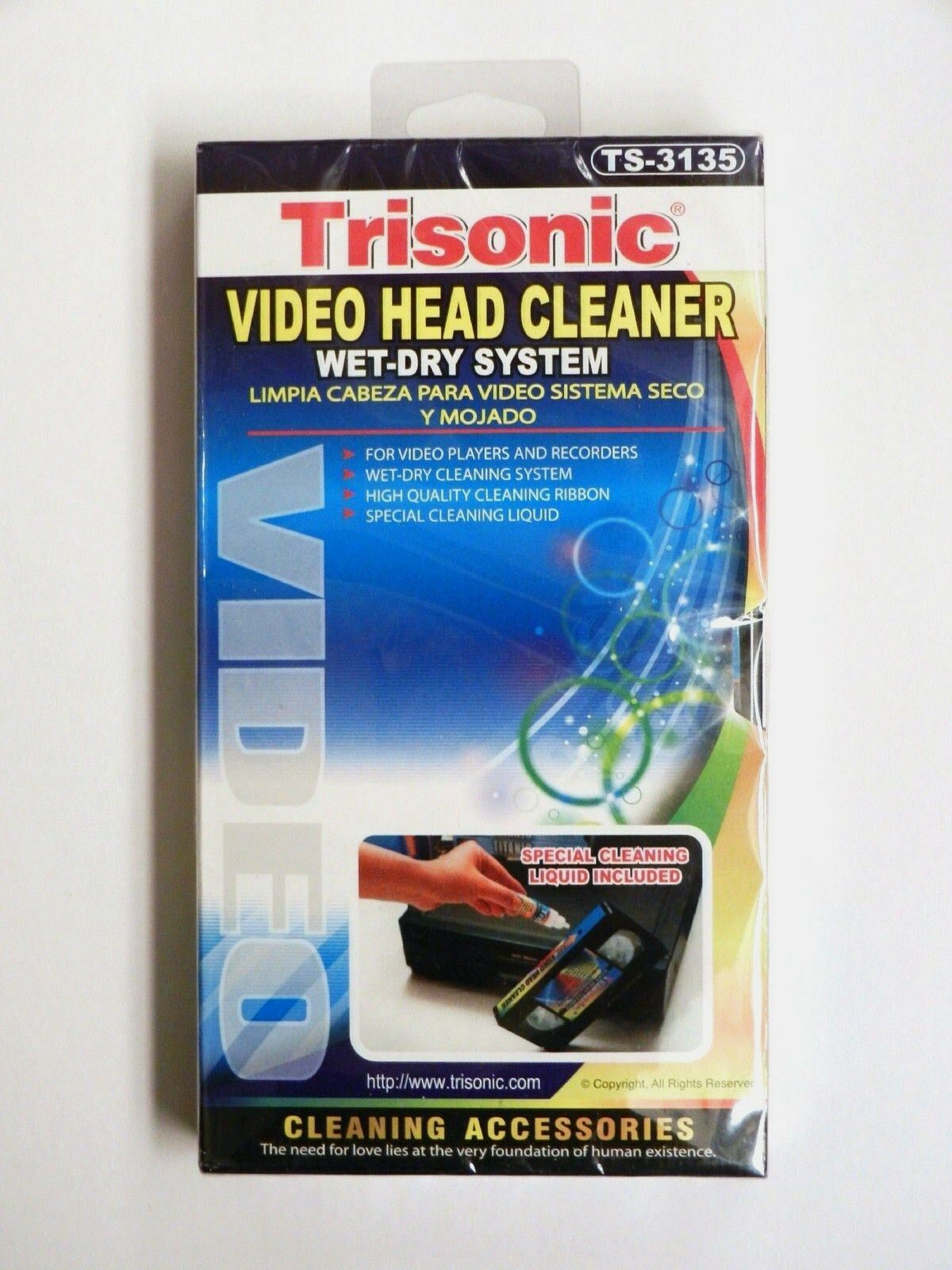 Vhs Vcr Video Head Cleaner Wet Dry For Video Players And Recorders