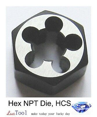 1/2-14 Npt Hex Pipe Die 1-3/8" Hex Od High Carbon Steel For Taper Thread Repair
