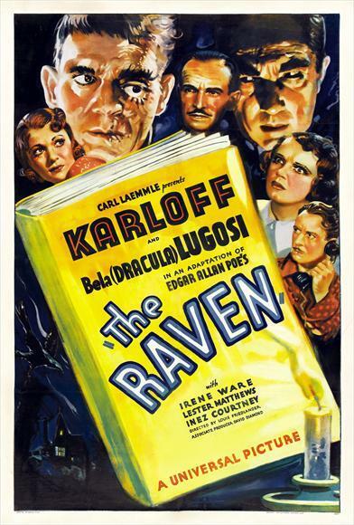 The Raven Movie Poster 27x40 B Boris Karloff Bela Lugosi Lester Matthews Irene