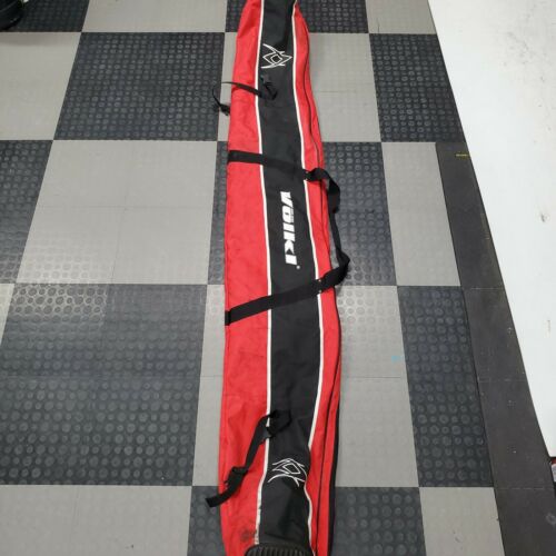 Volki Zip Ski Travel Bag Red/black W/ Carrying Handles Padded Liner Genuine