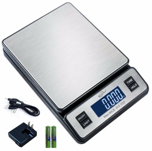 Weighmax W-2809 90 Lb X 0.1 Oz Digital Shipping Postal Scale W/ac Adapter