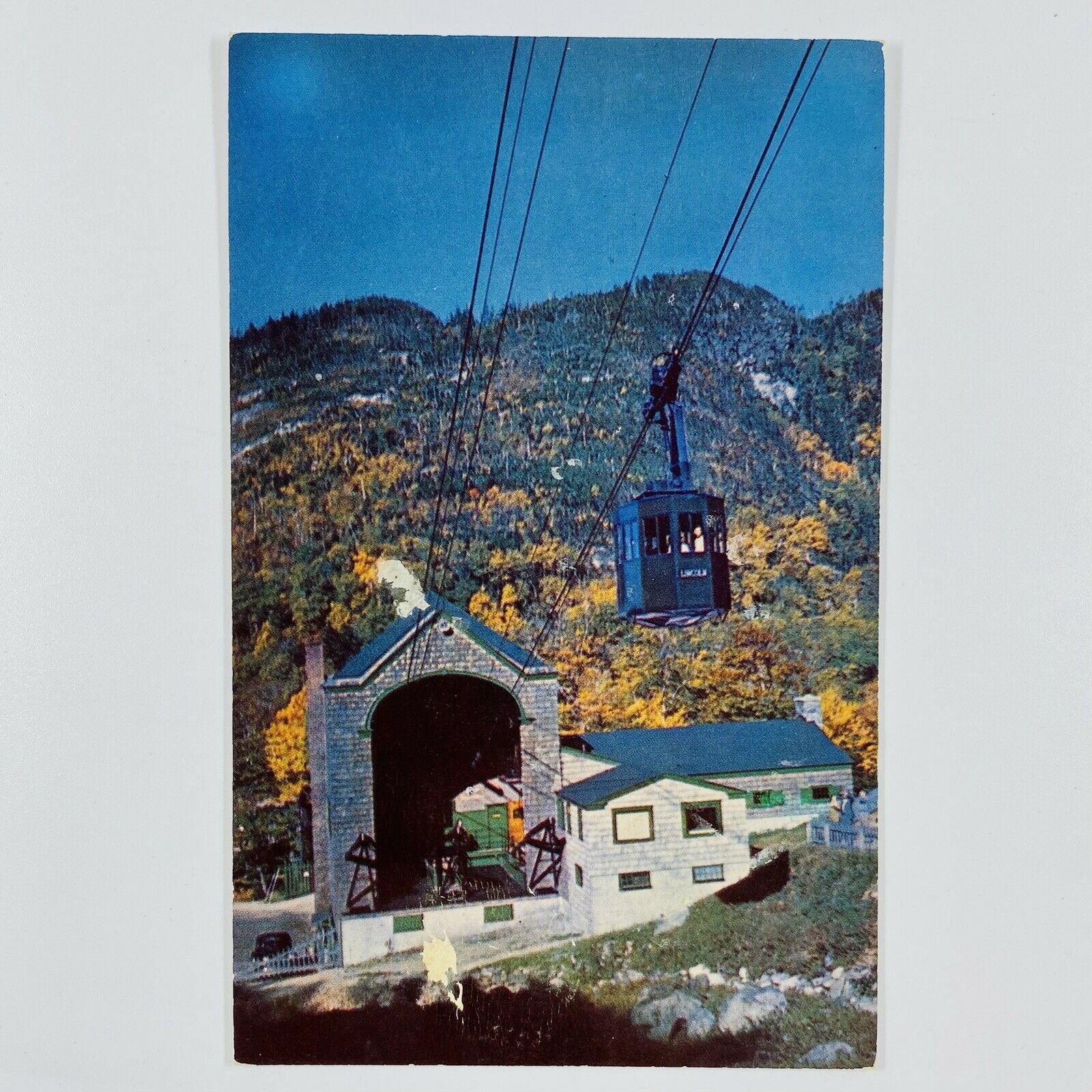 New Hampshire Nh Cannon Mountain Passenger Tramway Postcard Old Vintage Card Pc