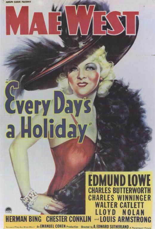 Every Day's A Holiday Movie Poster 27x40 Mae West Edmund Lowe Charles