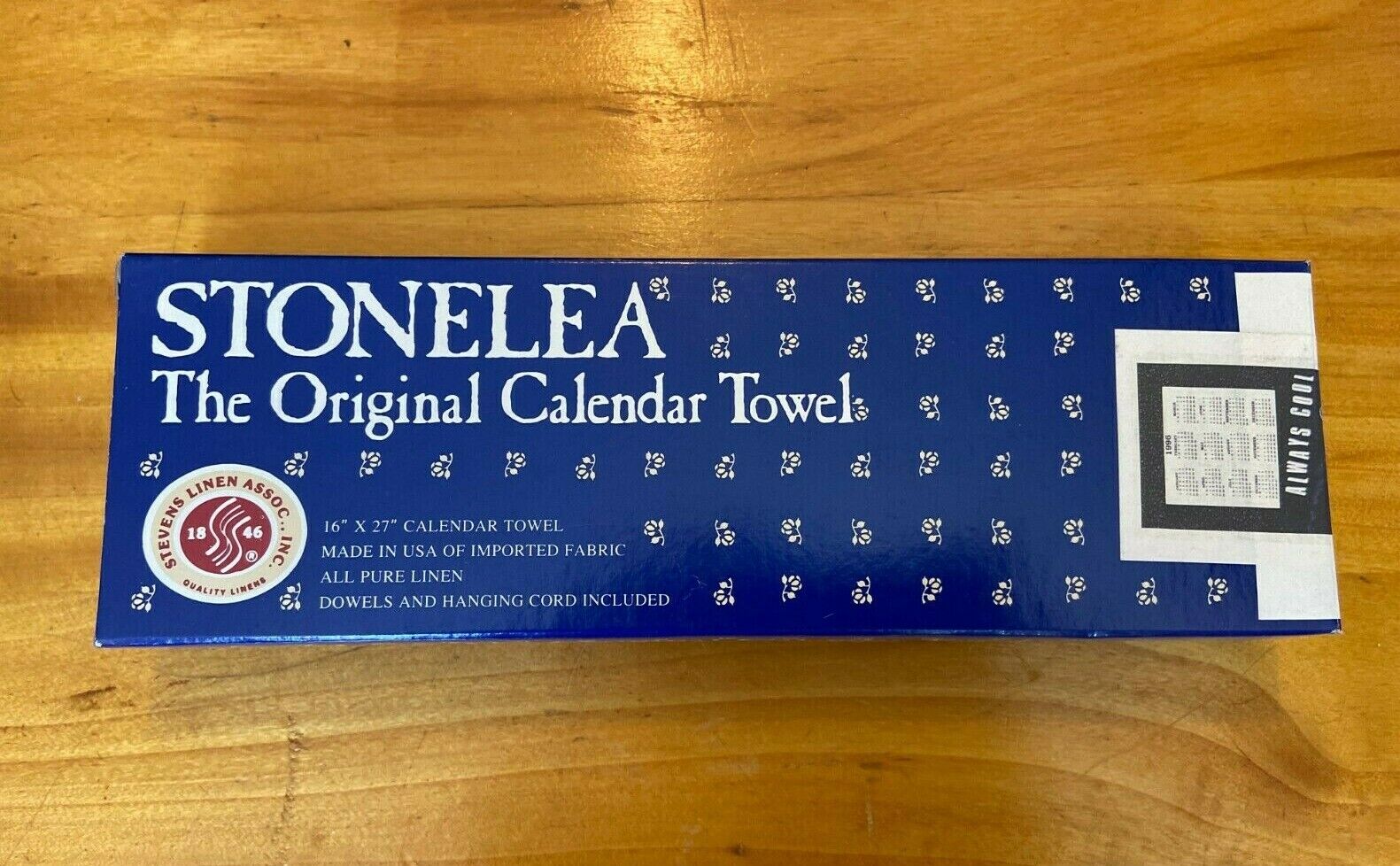 1996 Stonelea The Original Calendar Towel Cool-coca Cola Unopened