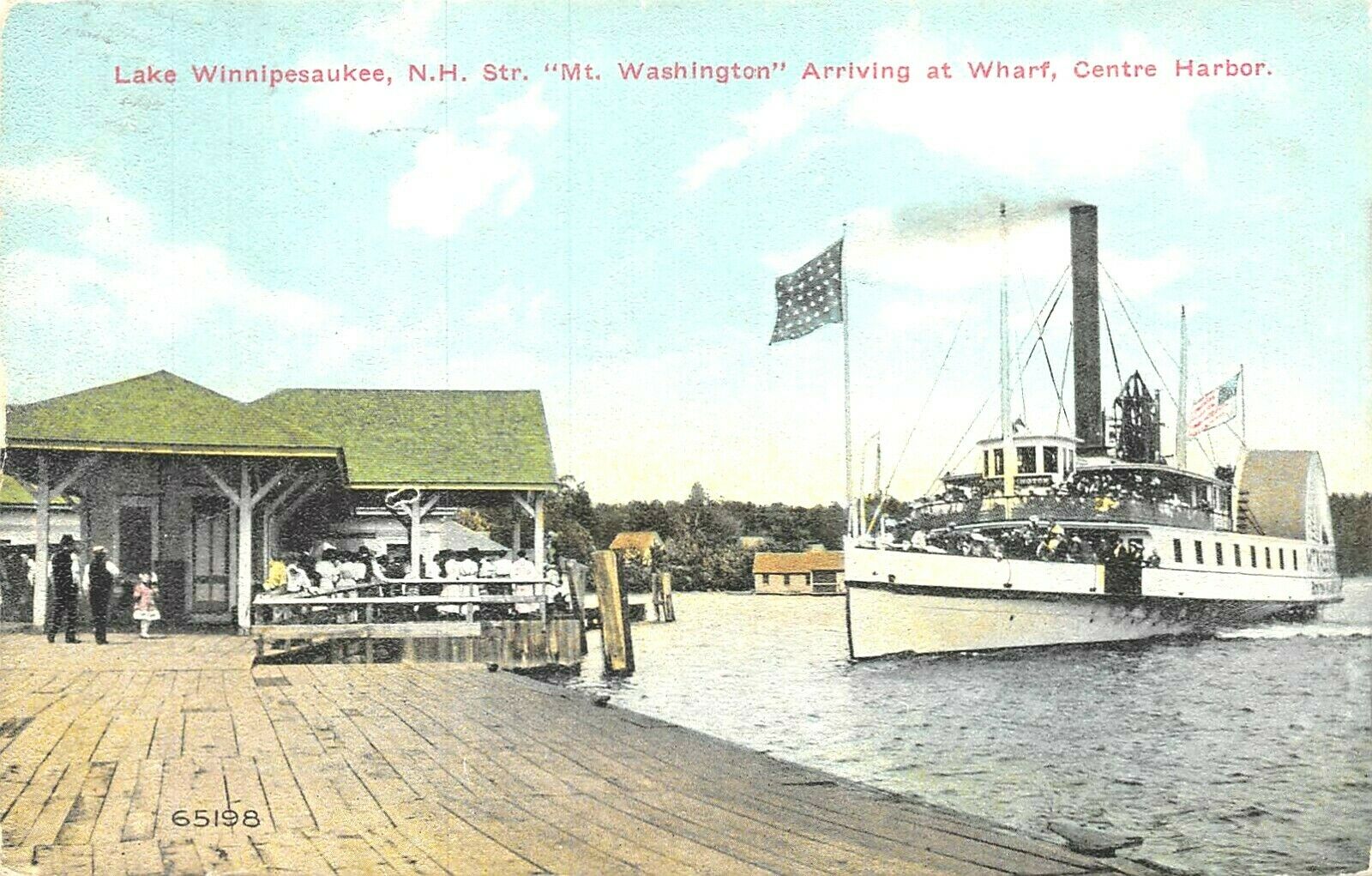 Centre Harbor, Nh On Lake Winnipesaukee, "mt. Washington" Arriving   1911