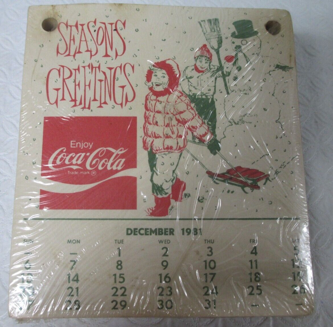 Coca-cola Soda Daily Calendar 1981 Unopened