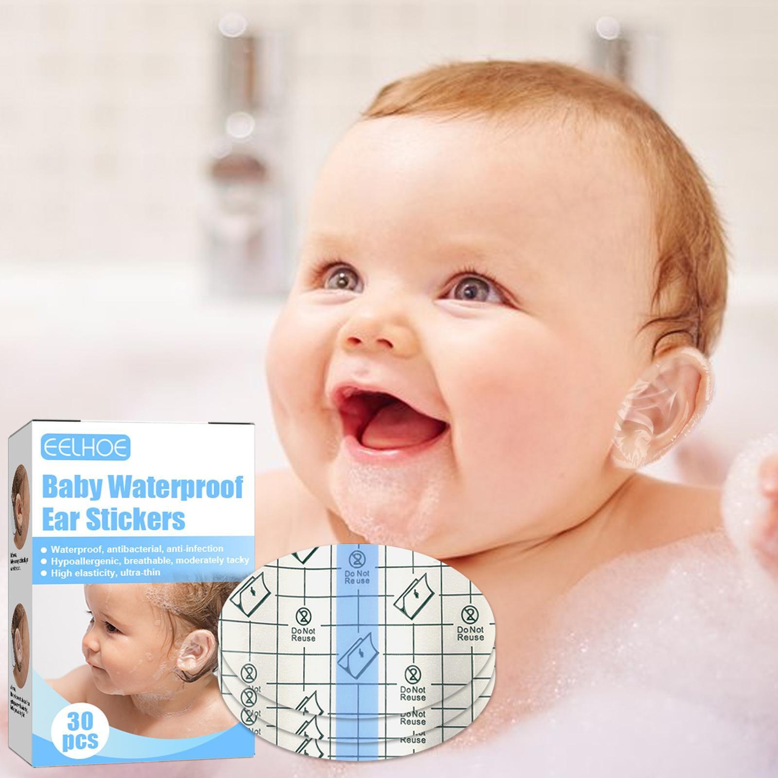 30pcs Kids Baby Infant Bath Swimming Waterproof Ear Stickers Earplugs Paste K7b1